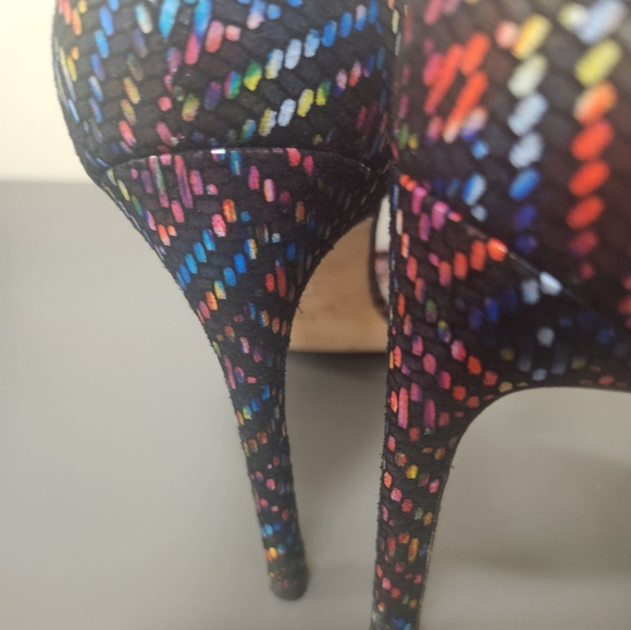 Stuart Weizman Nudist Song Multi Color Sandals Sz 10 M - Picture 10 of 13